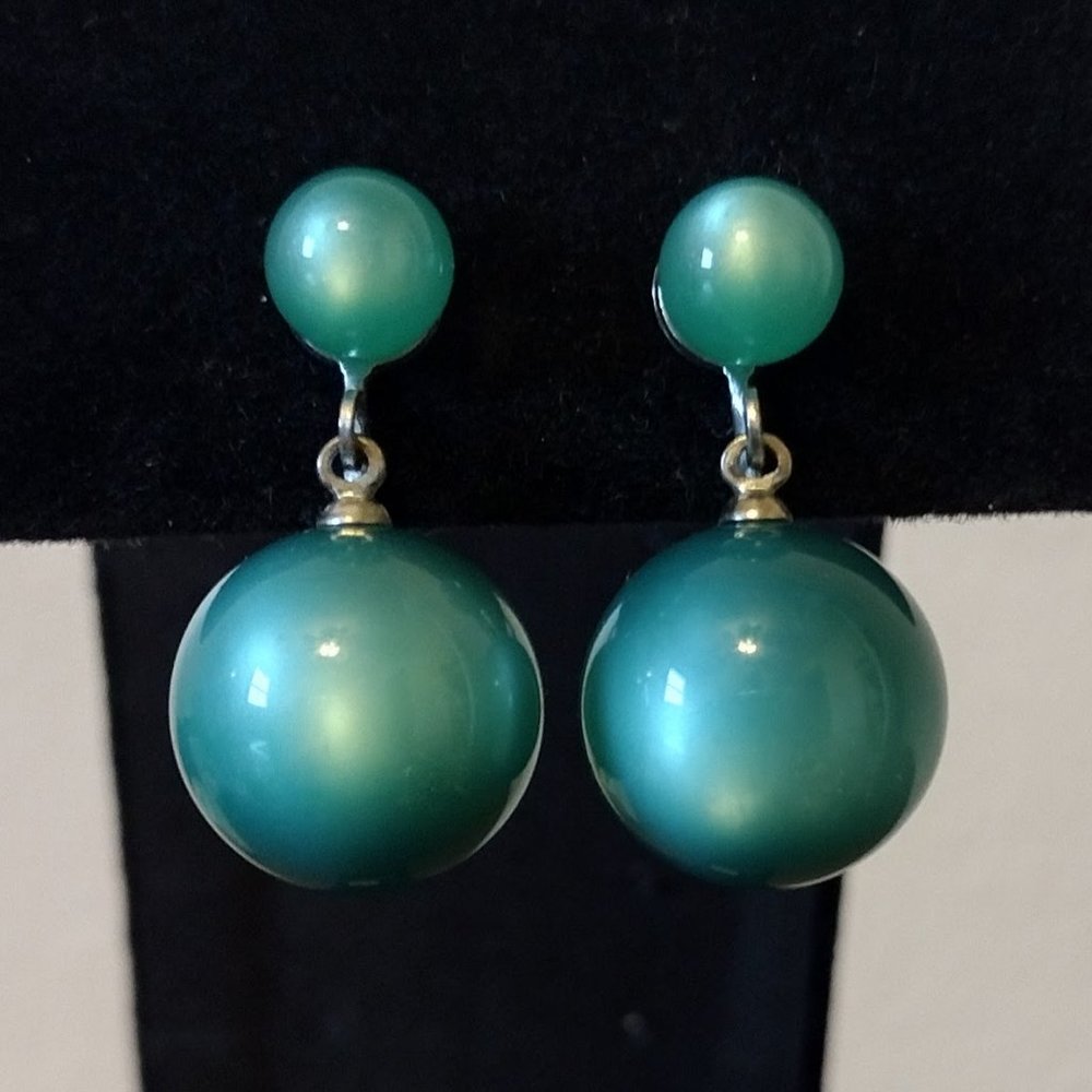 Vintage Moonstone Screw Back Earrings